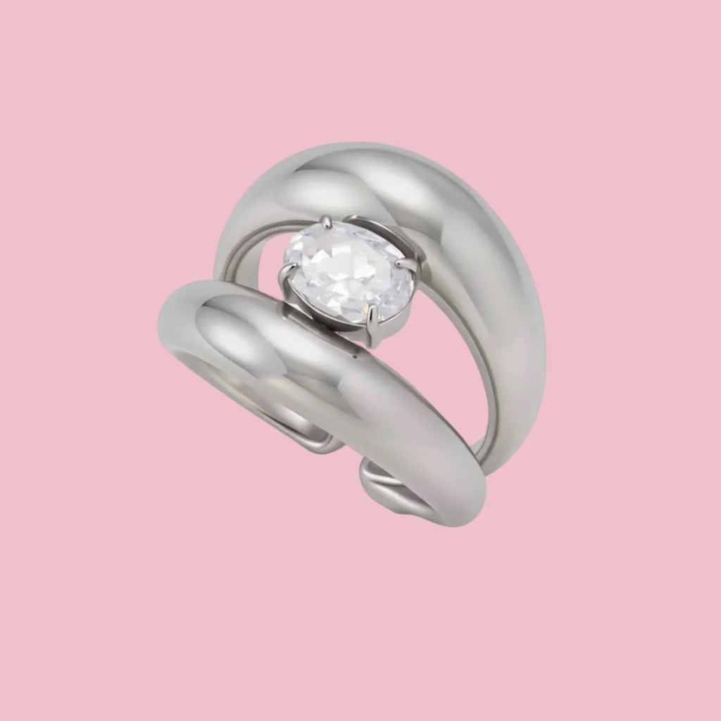 Anillo Doble Piedra
