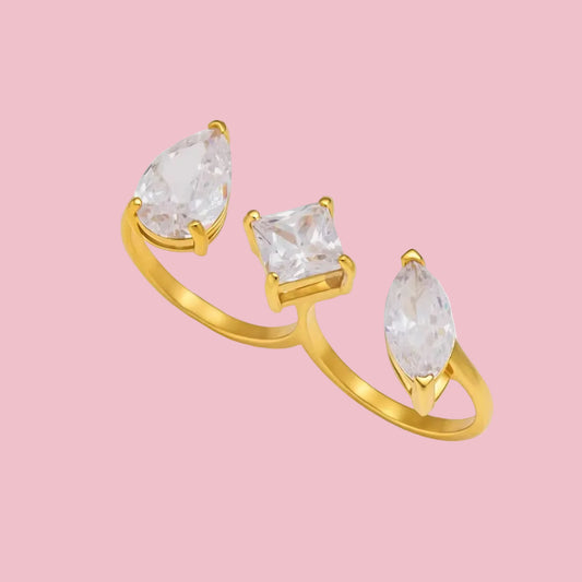 Anillo “Doble Gems”