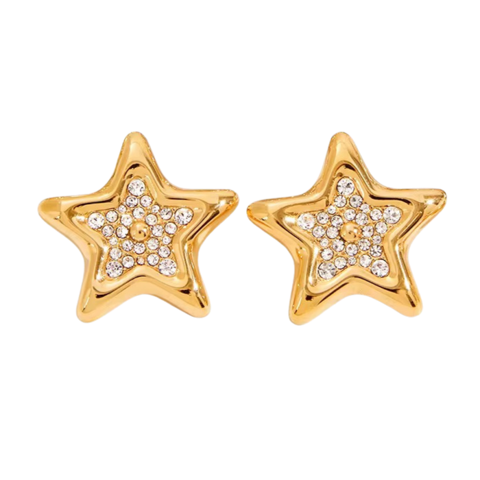 Aretes de Estrella con Zirconia