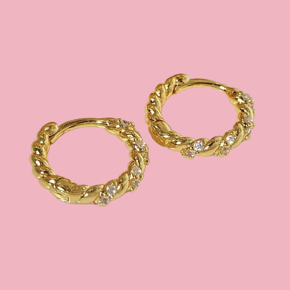 Hoops Trenza Zirconia