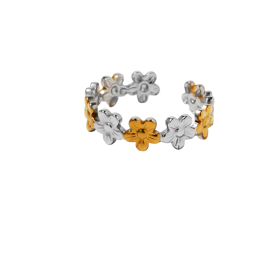 Anillo Florcitas Bicolor