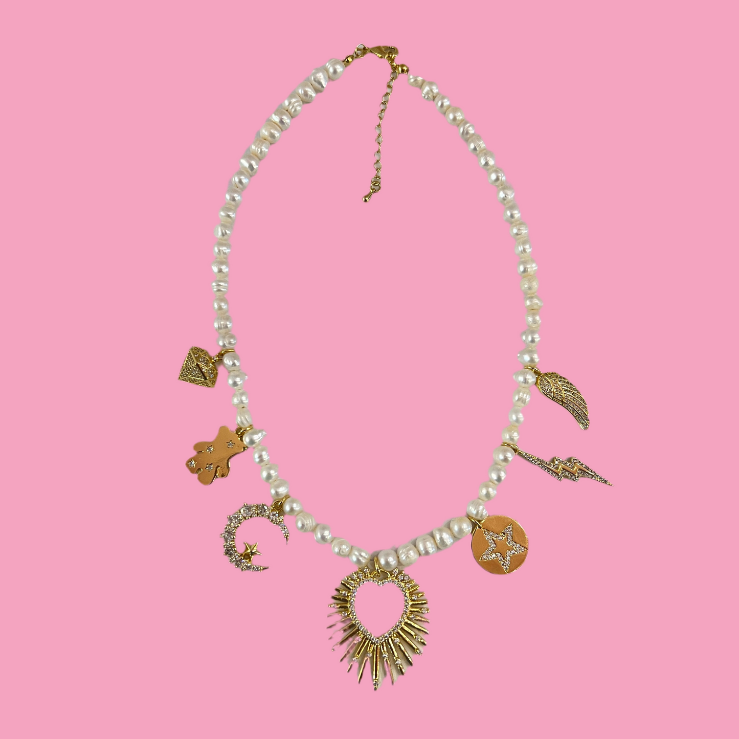 Collar Charms Perlas