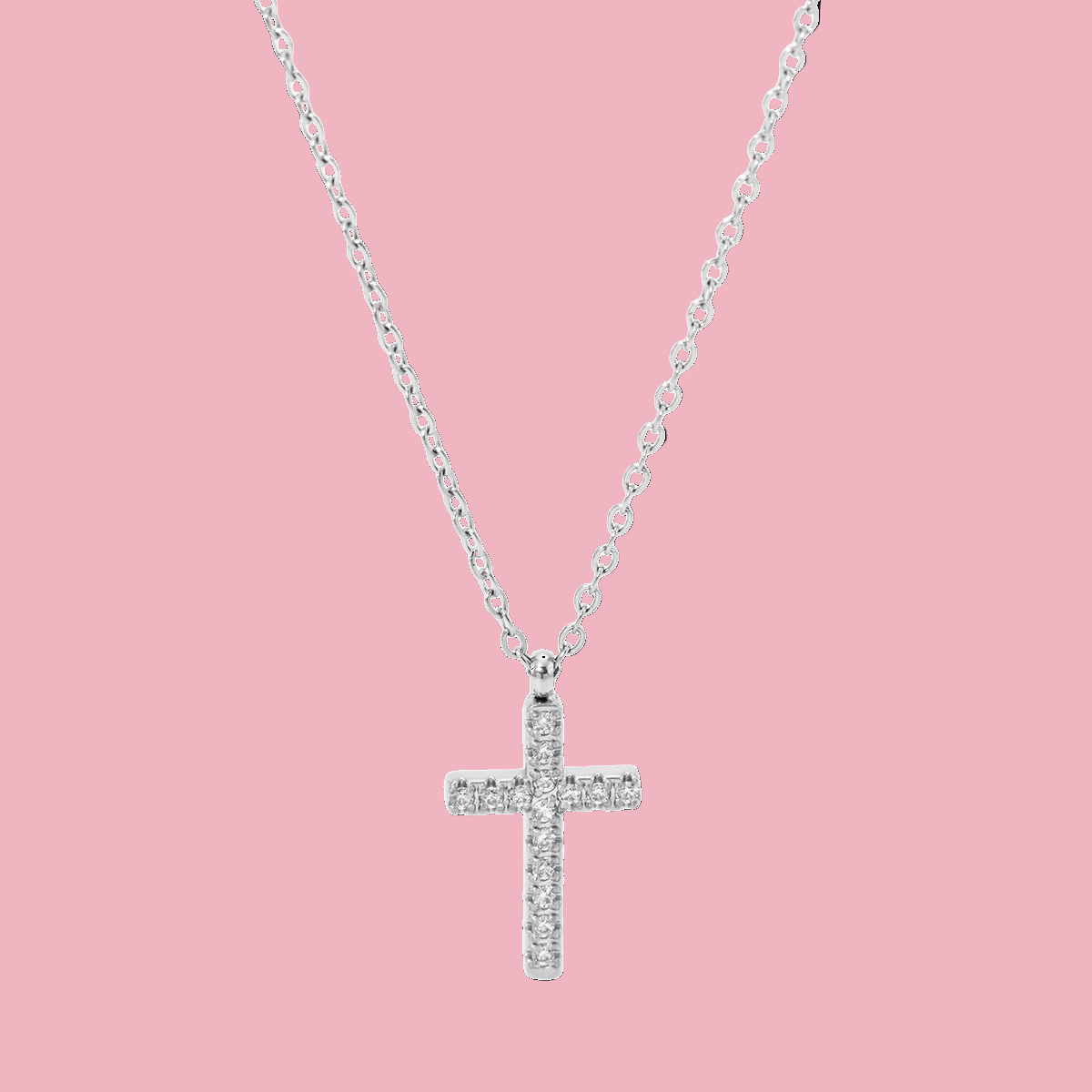 Collar Cruz Mini Acero