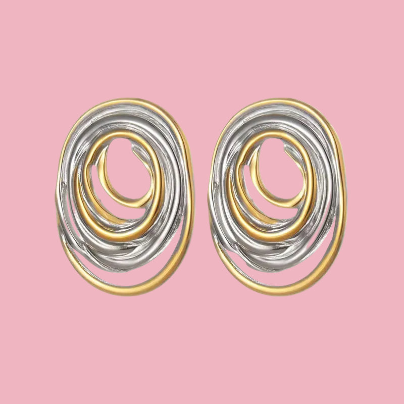 Aretes Espiral Bicolor