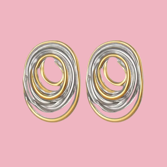 Aretes Espiral Bicolor