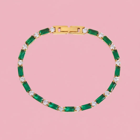 Pulsera Baguette Verde