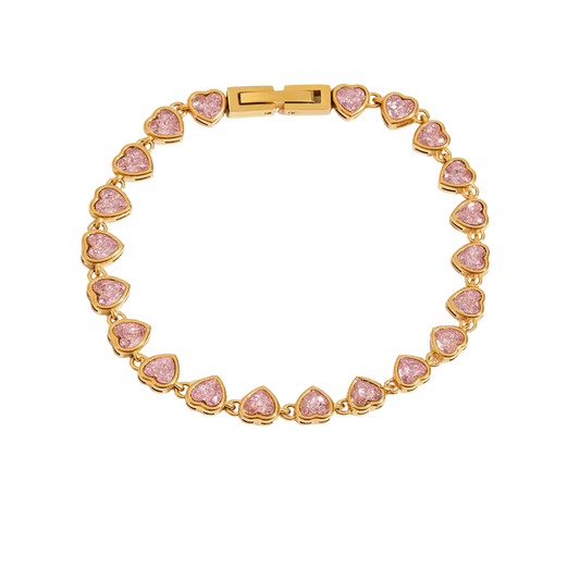 Brazalete Corazones Piedra