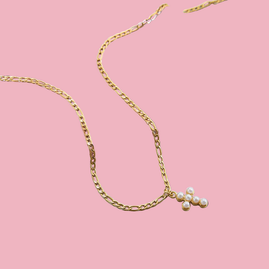 Mini Cruz Perla Cadena Cartier