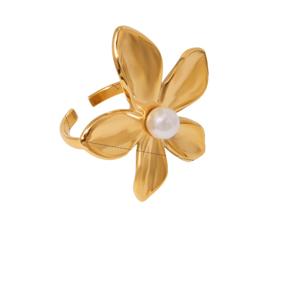 Anillo Flor Perla