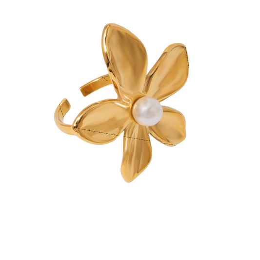 Anillo Flor Perla