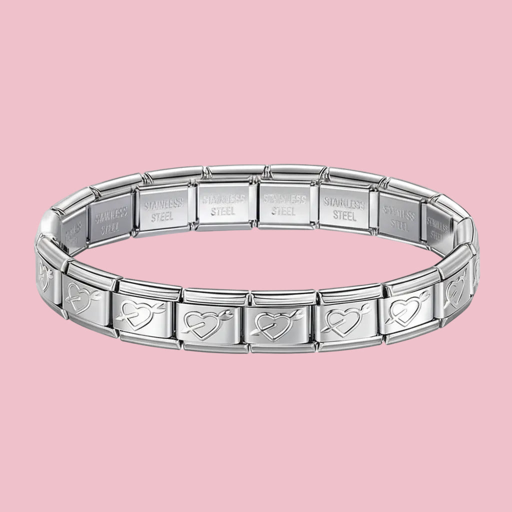 Pulsera Italiana Corazón Flechado