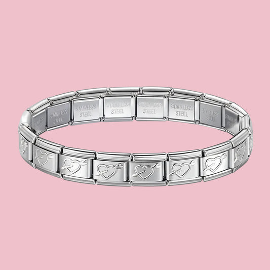 Pulsera Italiana Corazón Flechado