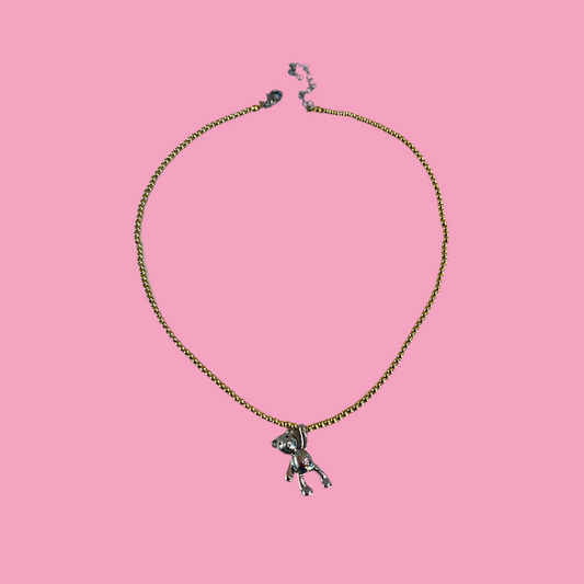Collar Osito Colgante Plata