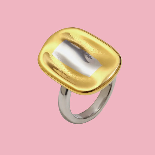 Anillo “Square Bicolor”