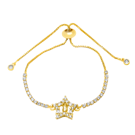 Pulsera Virgen Estrellita Ajustable