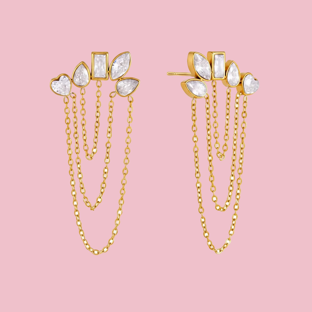 Aretes “Chain Flower”