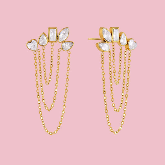 Aretes “Chain Flower”