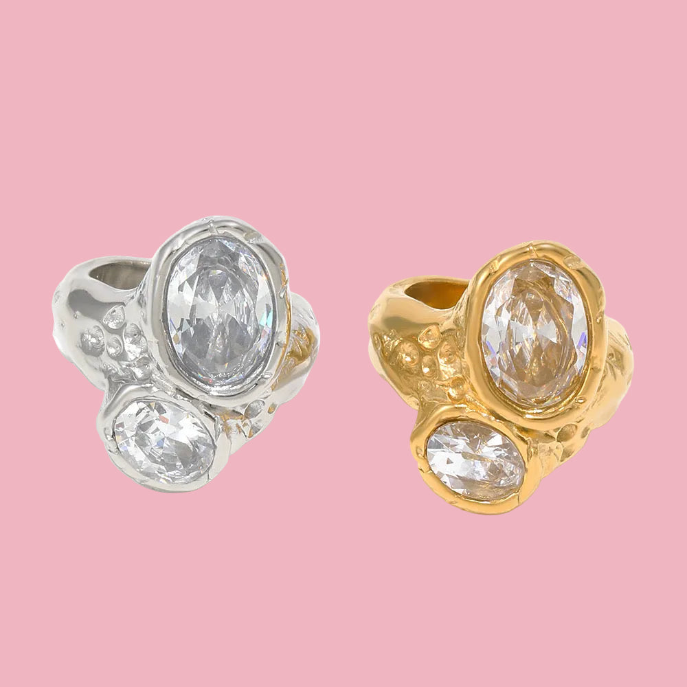 Anillo Chunky Piedra Abstract