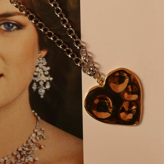 Collar Corazon Bicolor