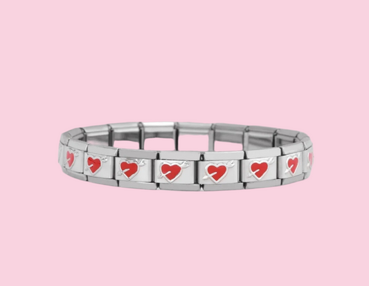 Pulsera Italiana Corazón Flechado