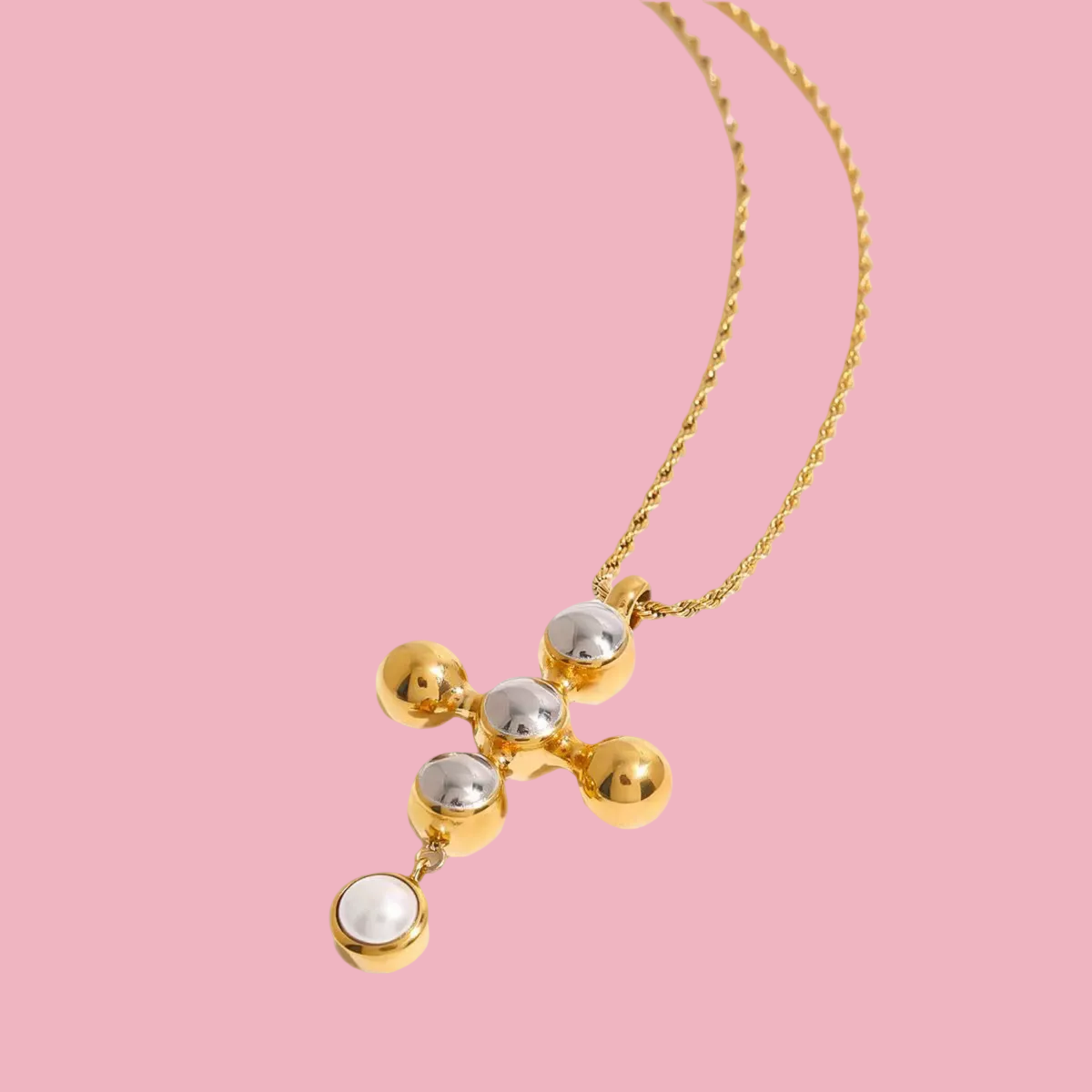 Collar Cruz Bicolor