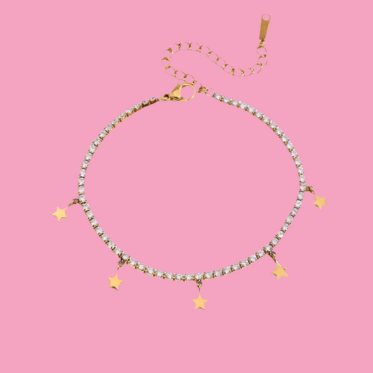 Pulsera Tennis Estrellas Colgantes