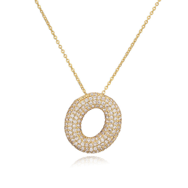 Collar Inicial Zirconia Burbuja