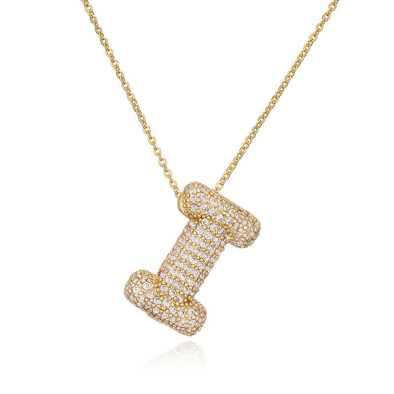 Collar Inicial Zirconia Burbuja