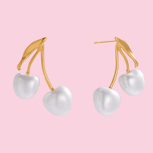 Aretes Cereza Perla