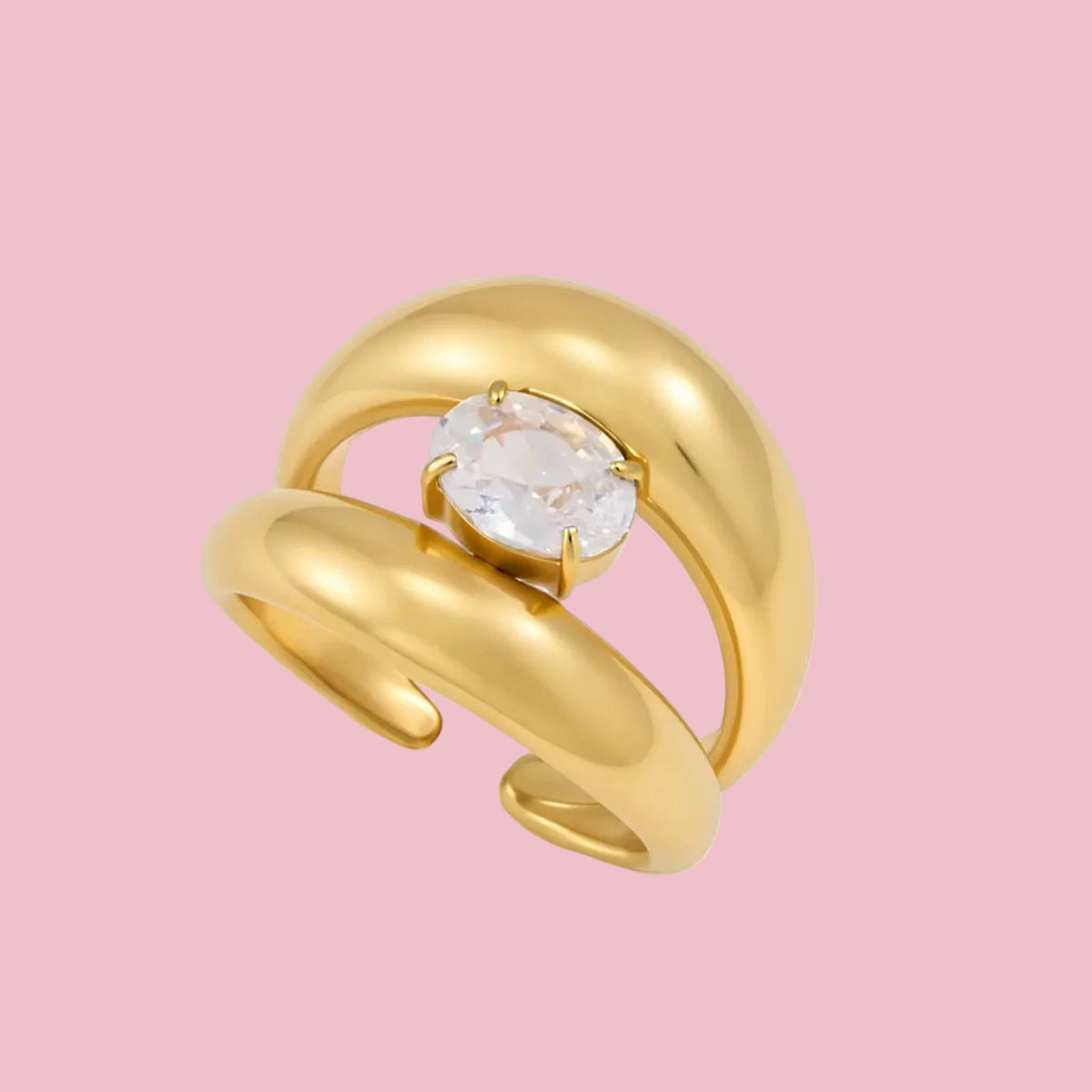 Anillo Doble Piedra