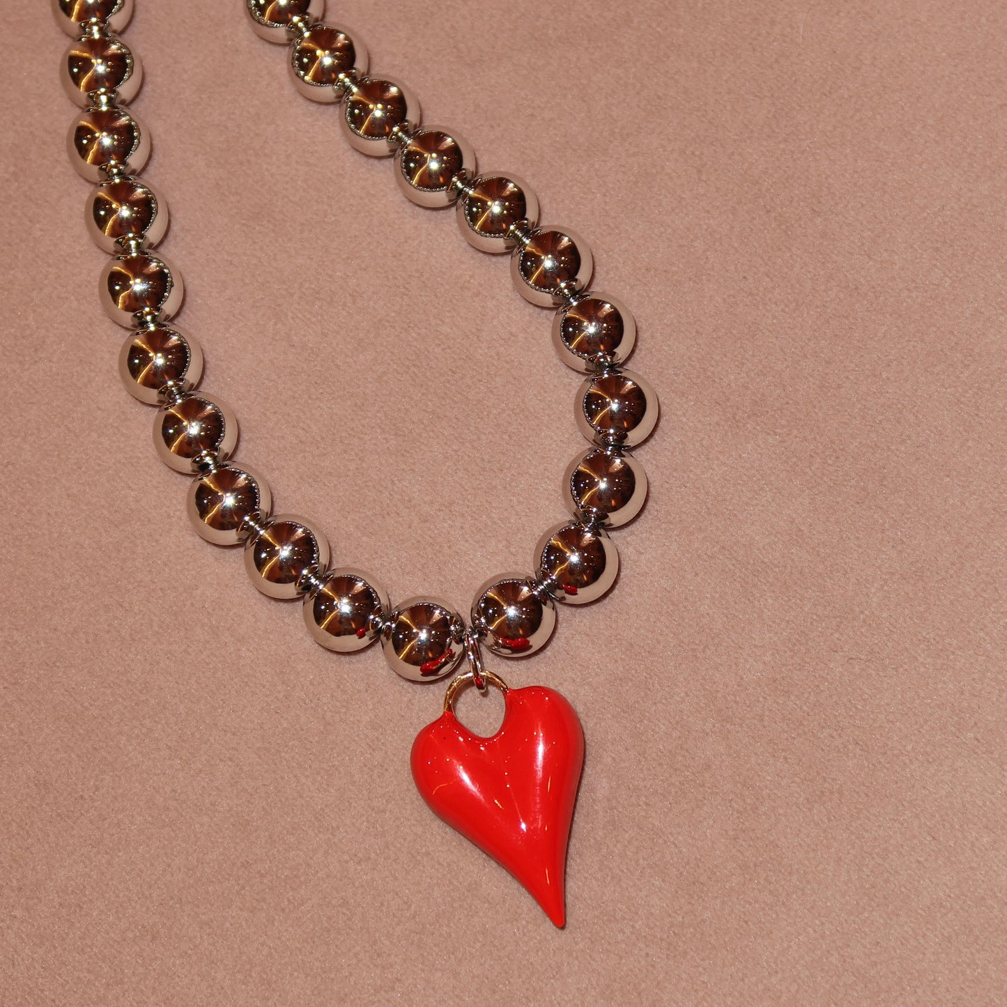 Collar “Silver Red Heart”