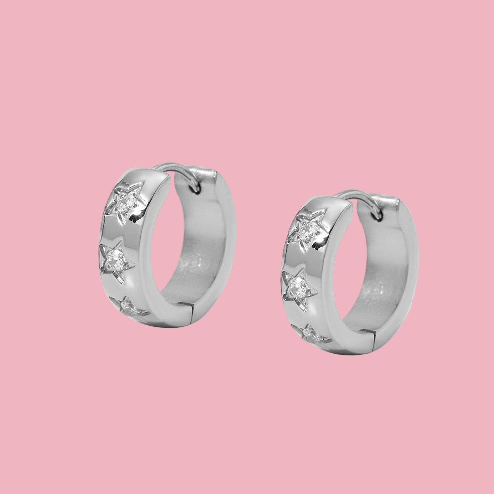 Hoops Estrellitas Zirconia