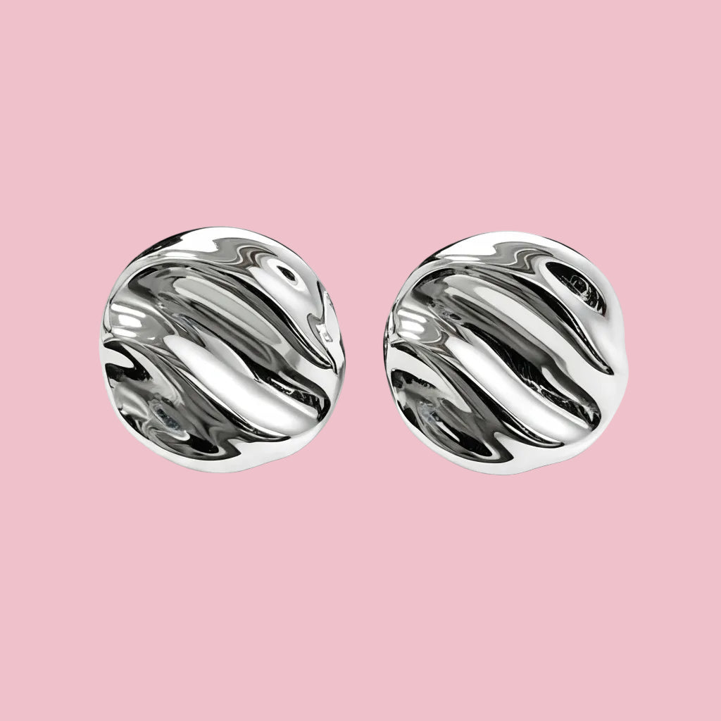 Aretes Círculo Wavy