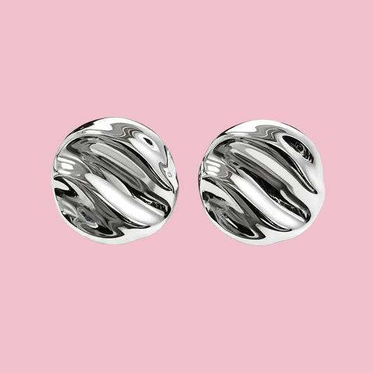 Aretes Círculo Wavy