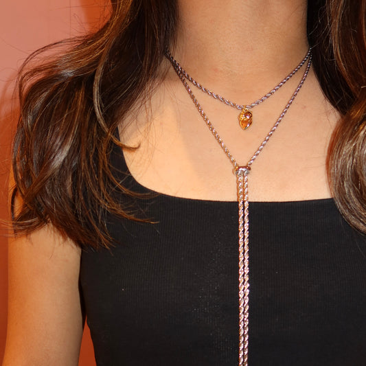 Collar Corazon Bicolor