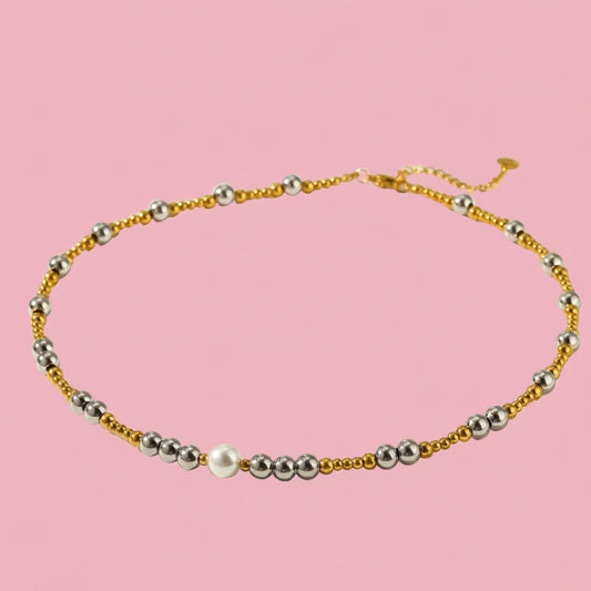 Collar “Pearl GOLD&SILVER”