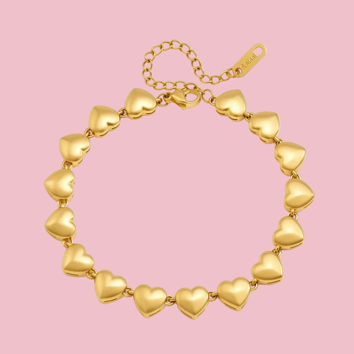 Pulsera Corazones Lisos