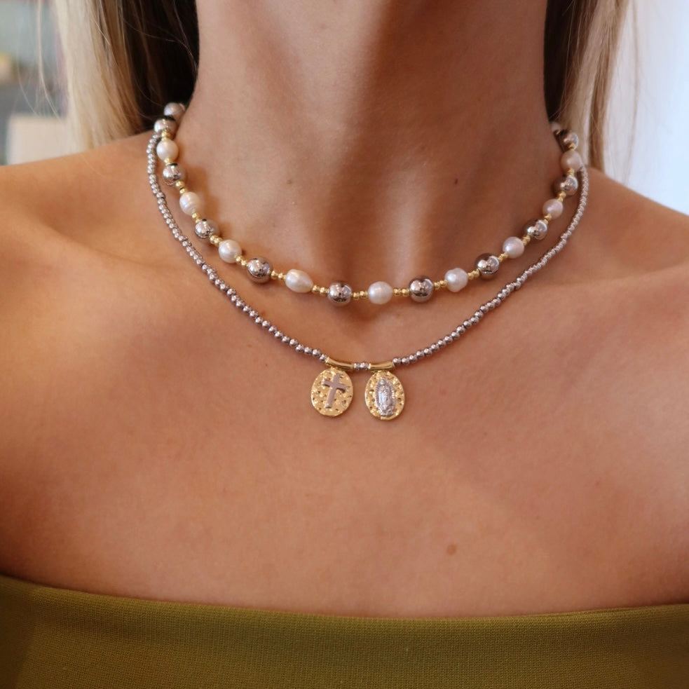 Collar Perlas Bicolor