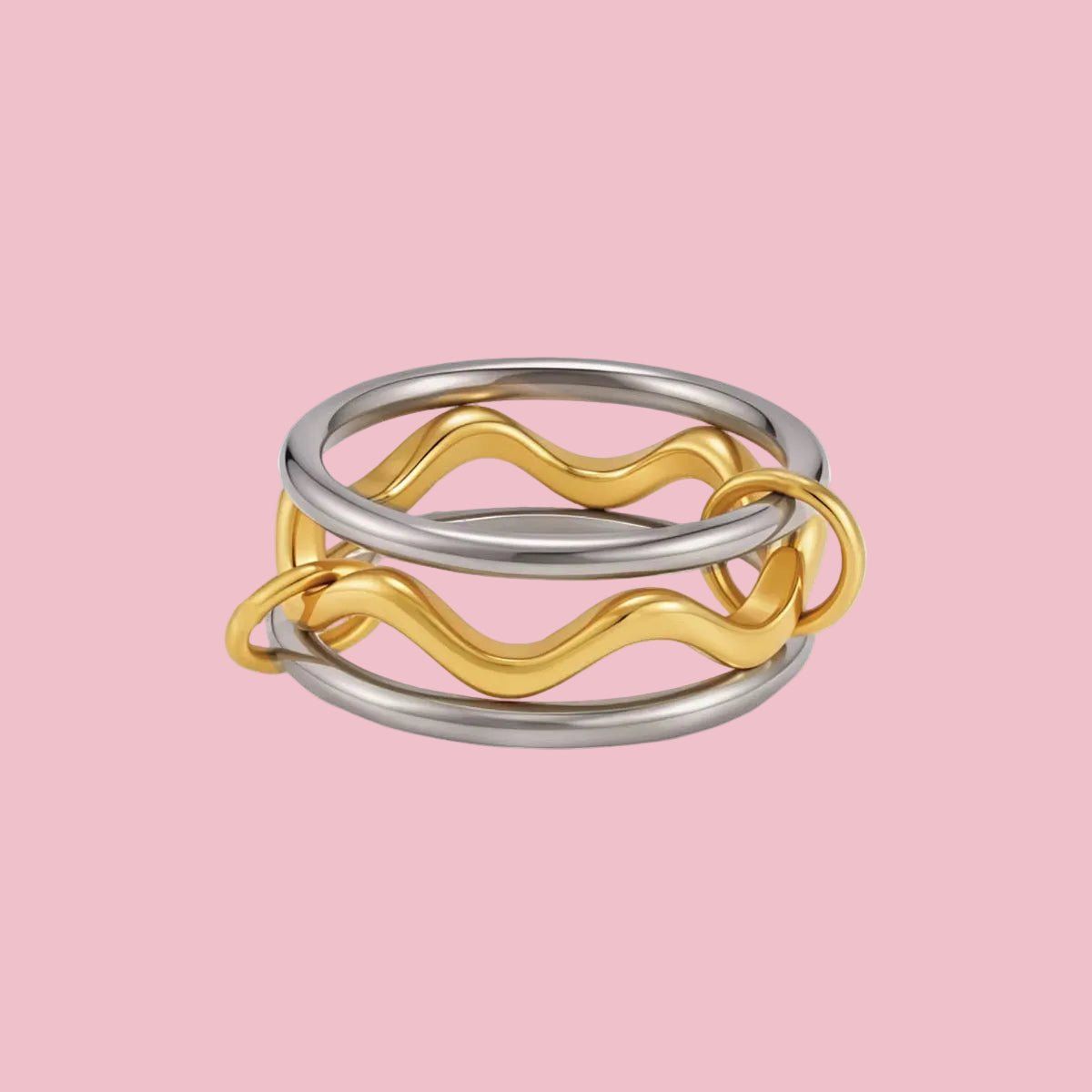 Anillo Triple Wavy