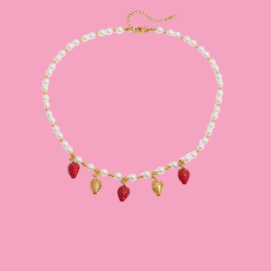 Collar Perlas Fresitas