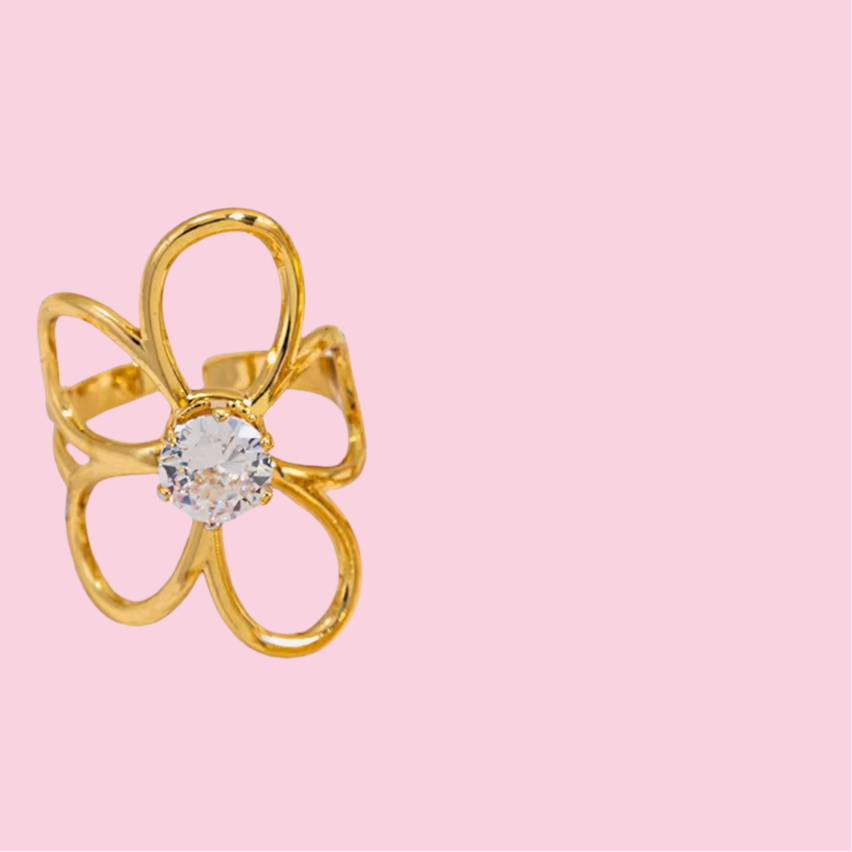 Anillo Flor Piedra