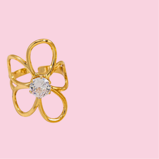 Anillo Flor Piedra
