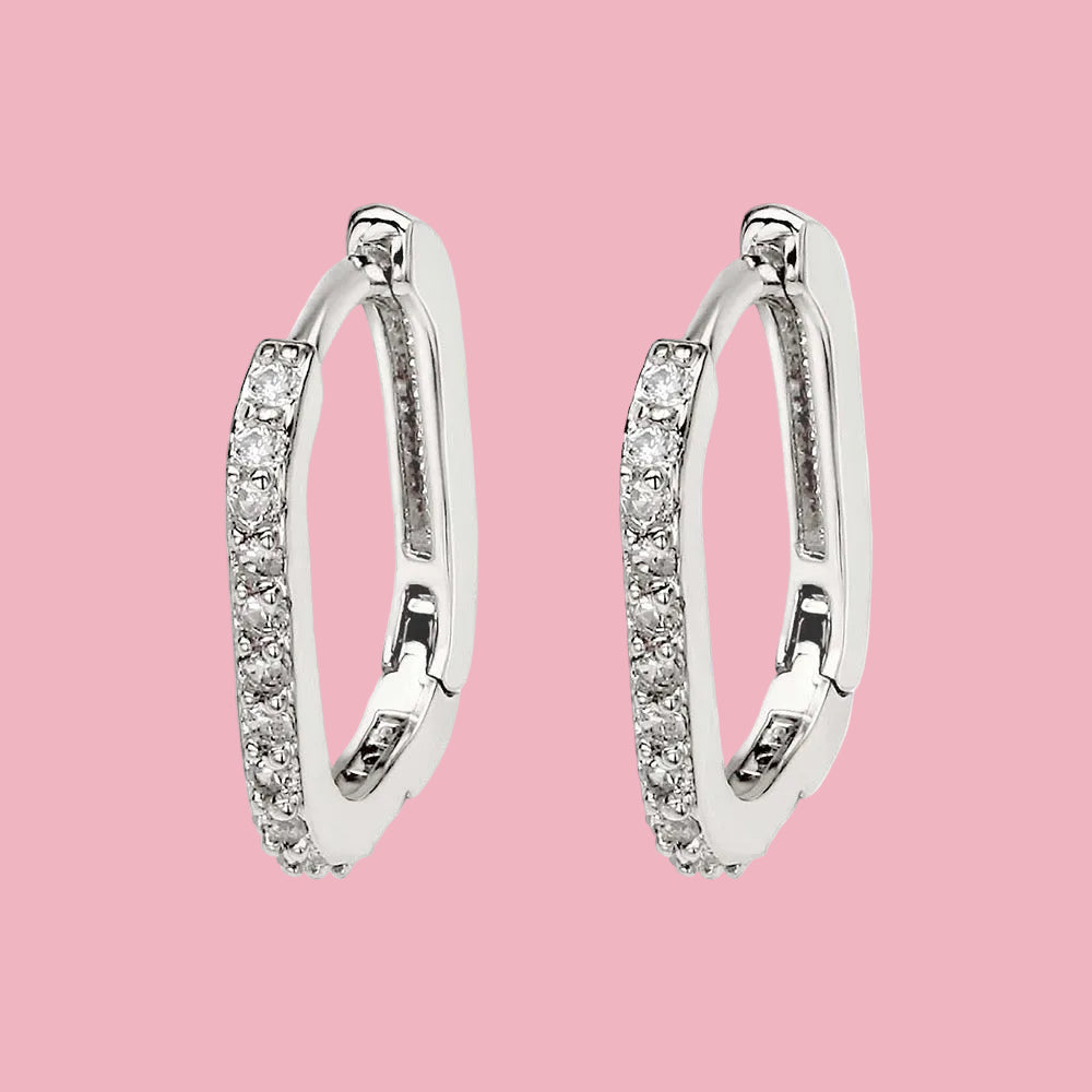 Mini Square Hoops Delgados