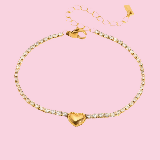 Pulsera Tennis Corazón