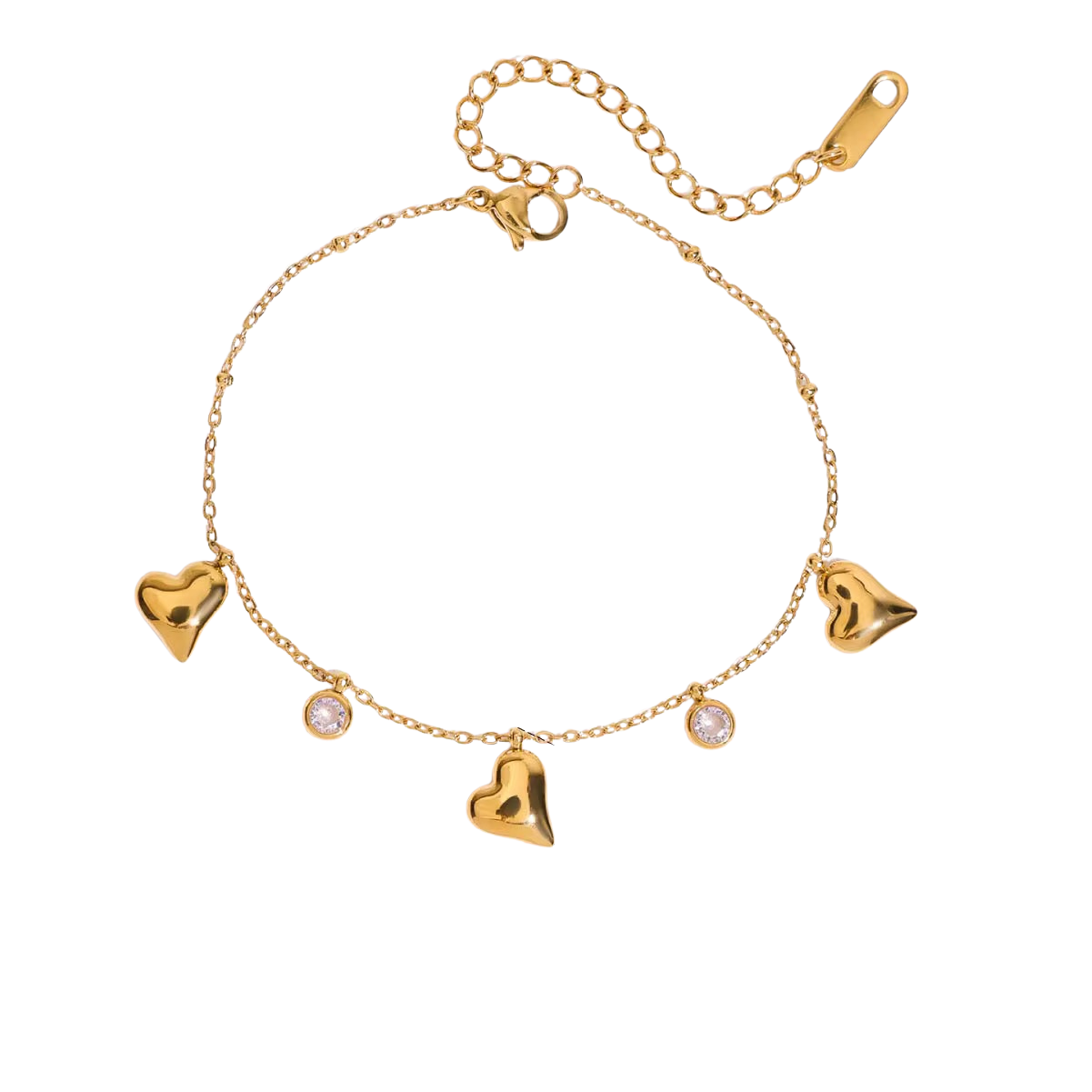 Pulsera Corazones Lisos Tiny