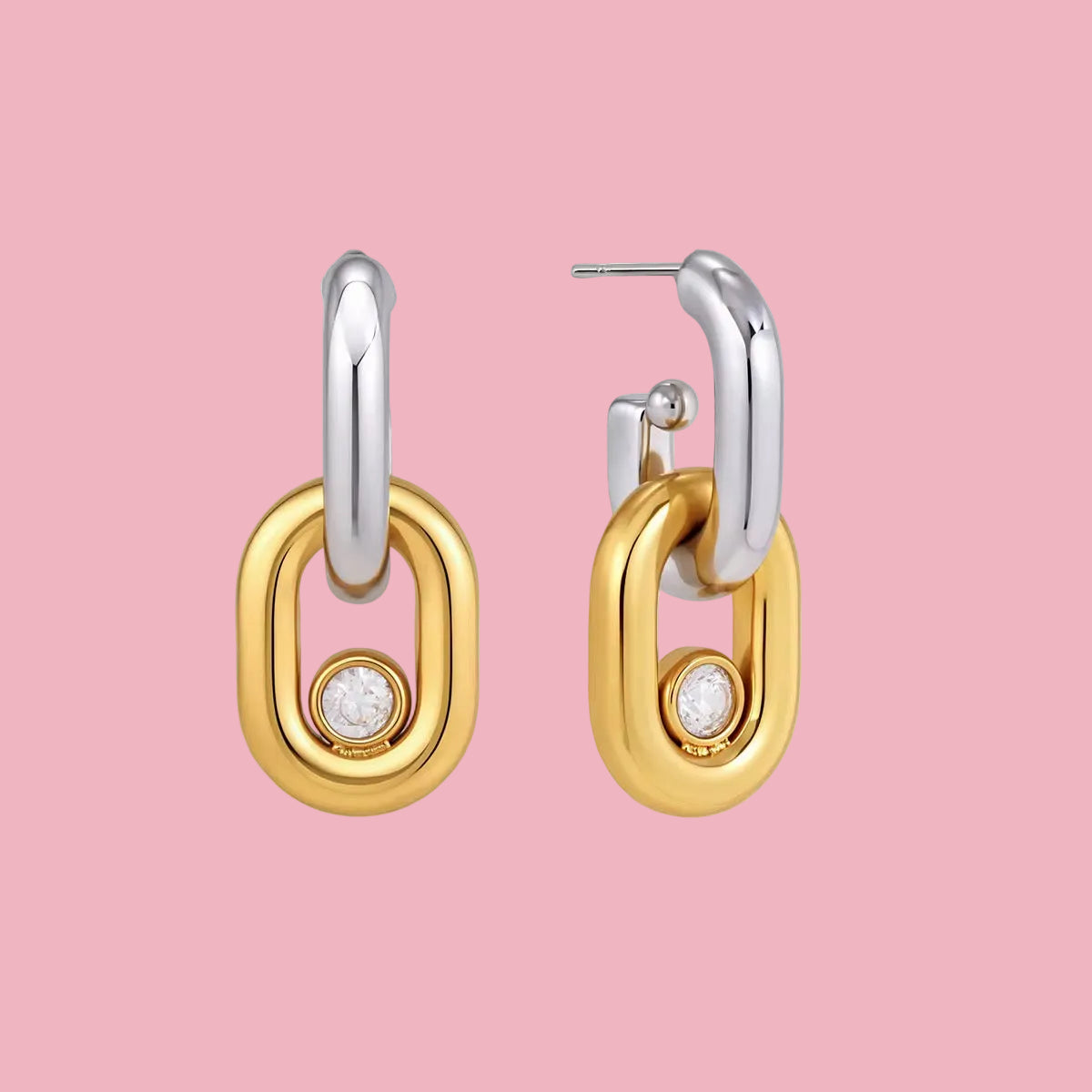 Aretes Linked Piedrita