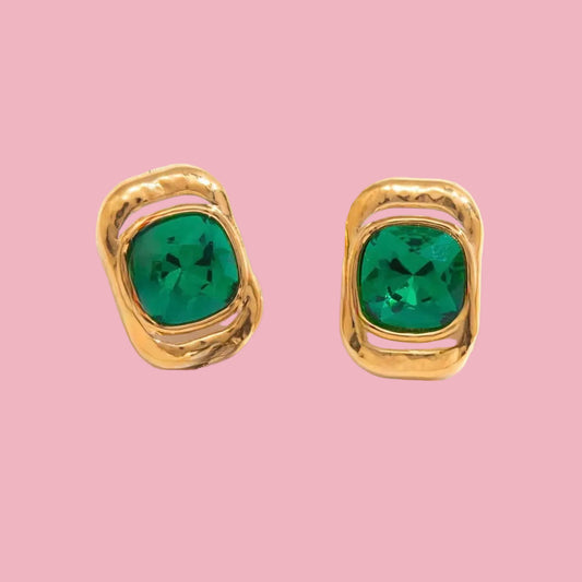 Aretes Piedra Verde