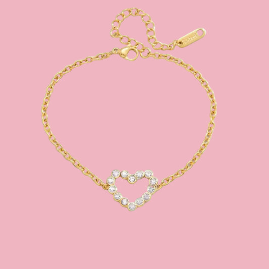 Pulsera Corazon Zirconia