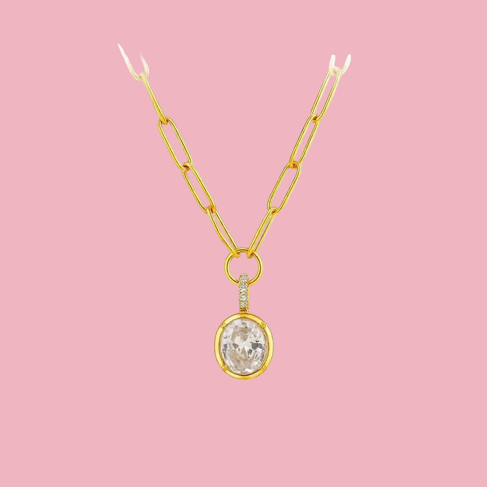 Collar Zirconia Óvalo