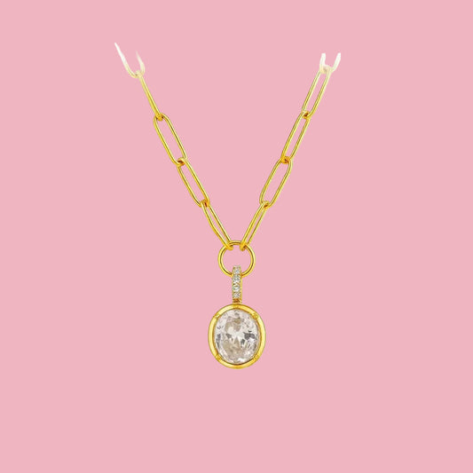 Collar Zirconia Óvalo